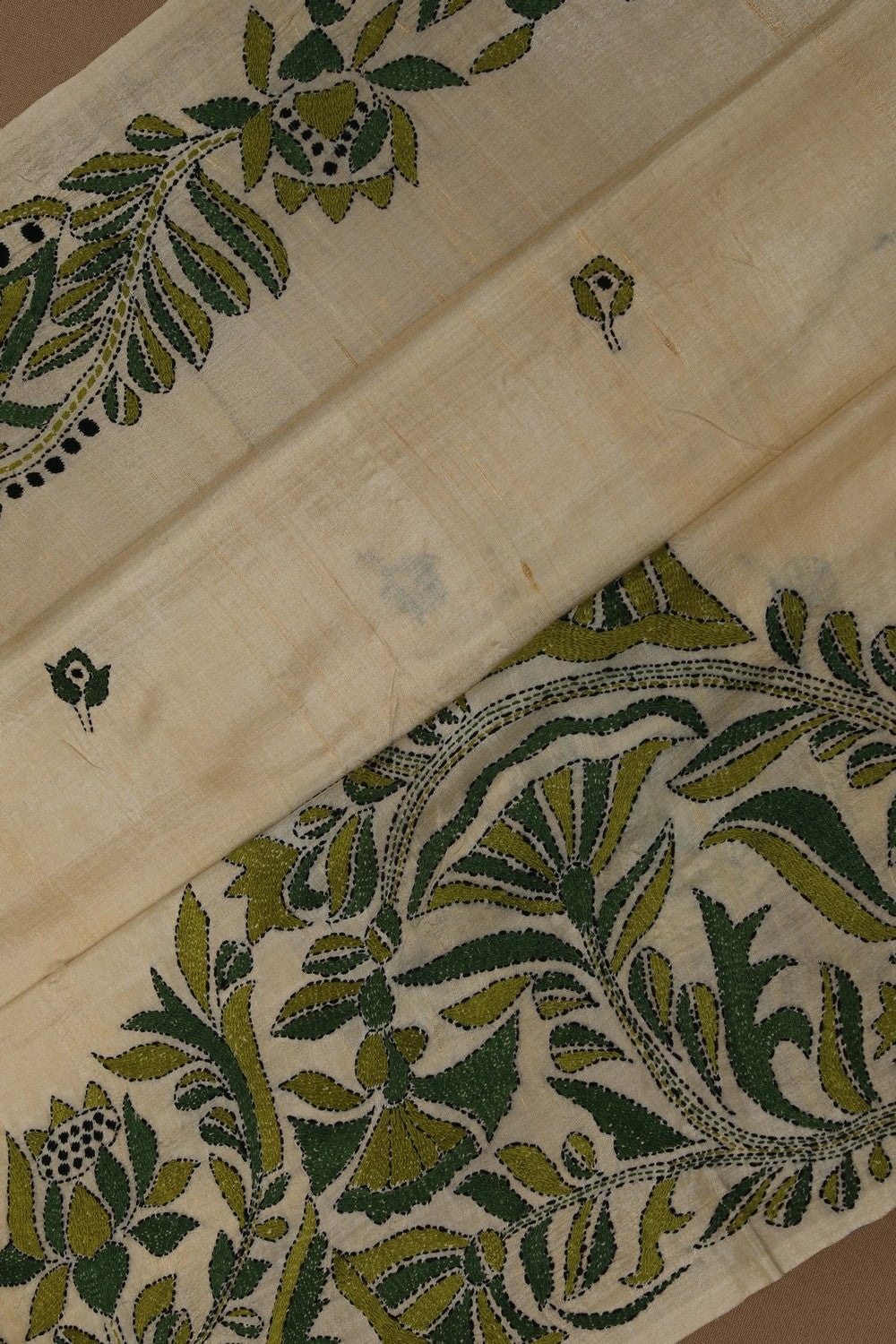 Image of A Tussar Embroidery Saree