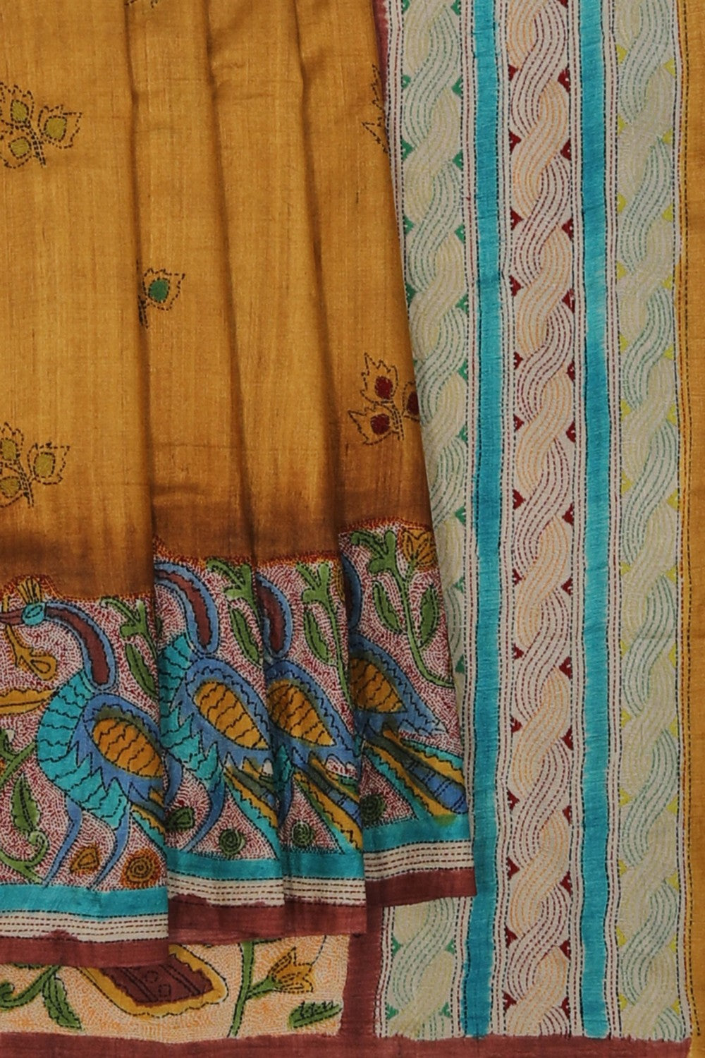 Image of A Tussar Embroidery Saree