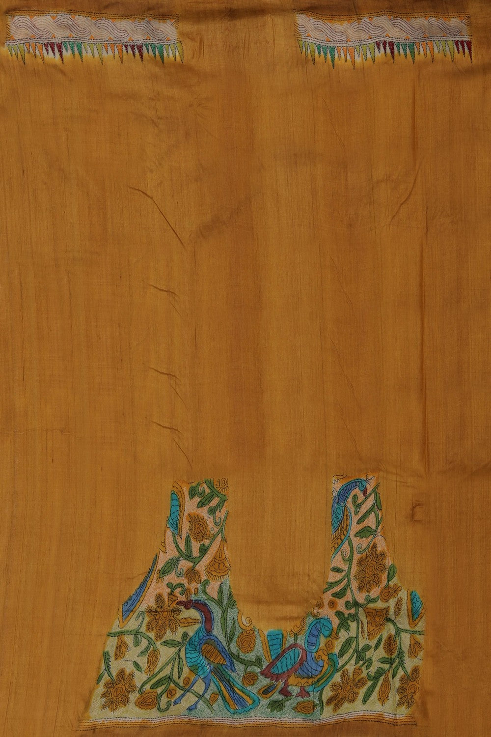 A Tussar Embroidery Saree