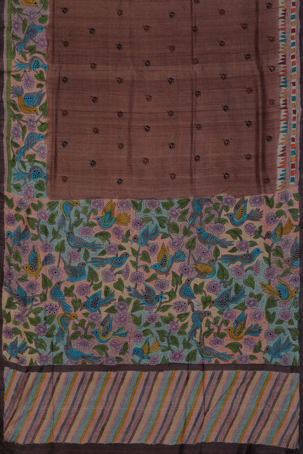 Image of A Tussar Embroidery Saree