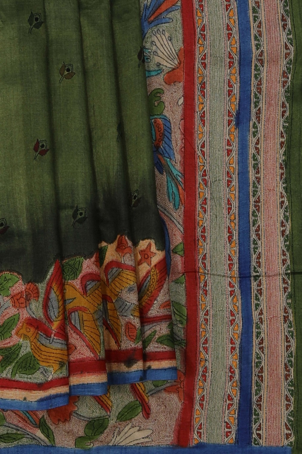 A Tussar Embroidery Saree