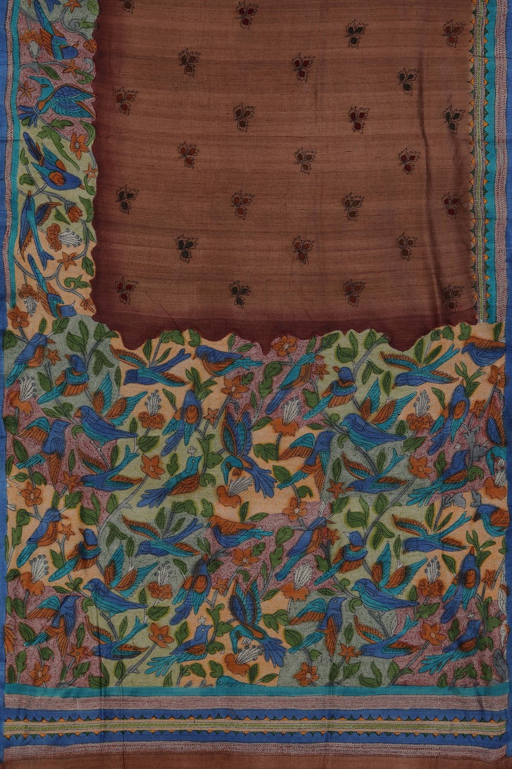 Image of A Tussar Embroidery Saree