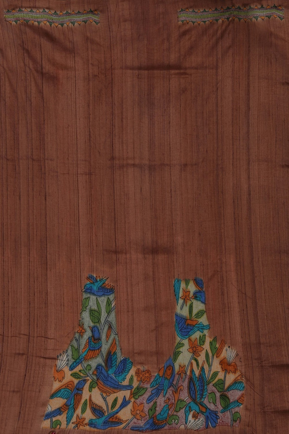 A Tussar Embroidery Saree