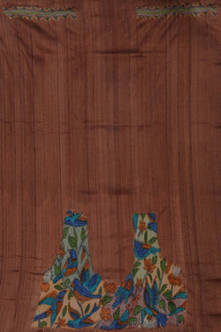 Image of A Tussar Embroidery Saree