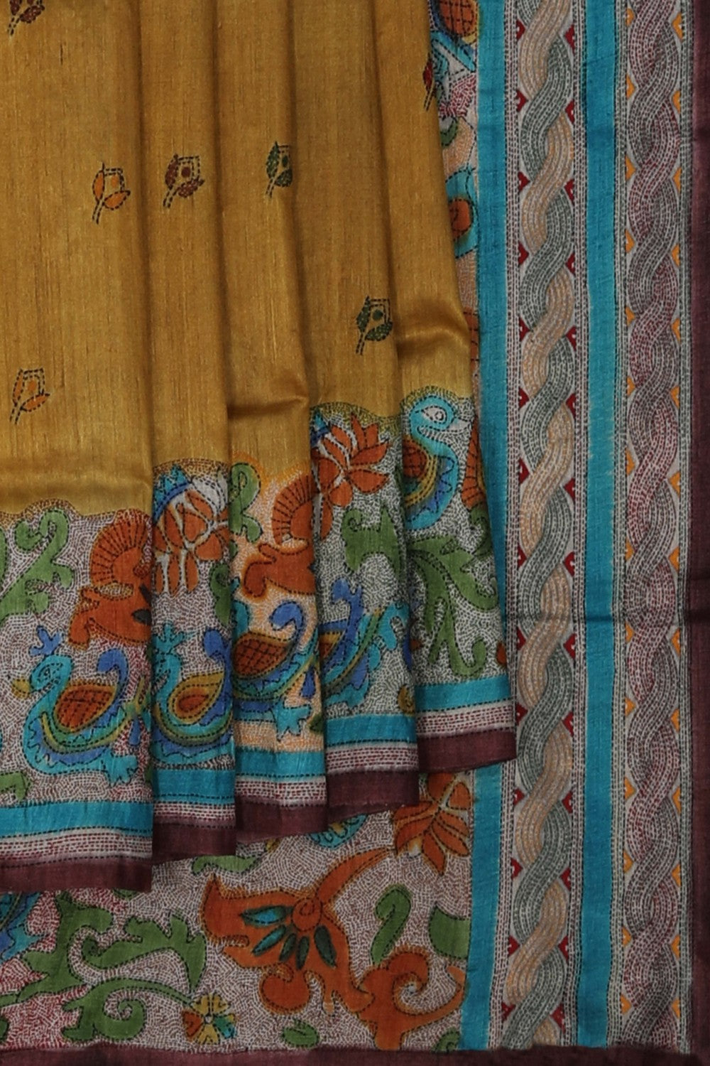 A Tussar Embroidery Saree