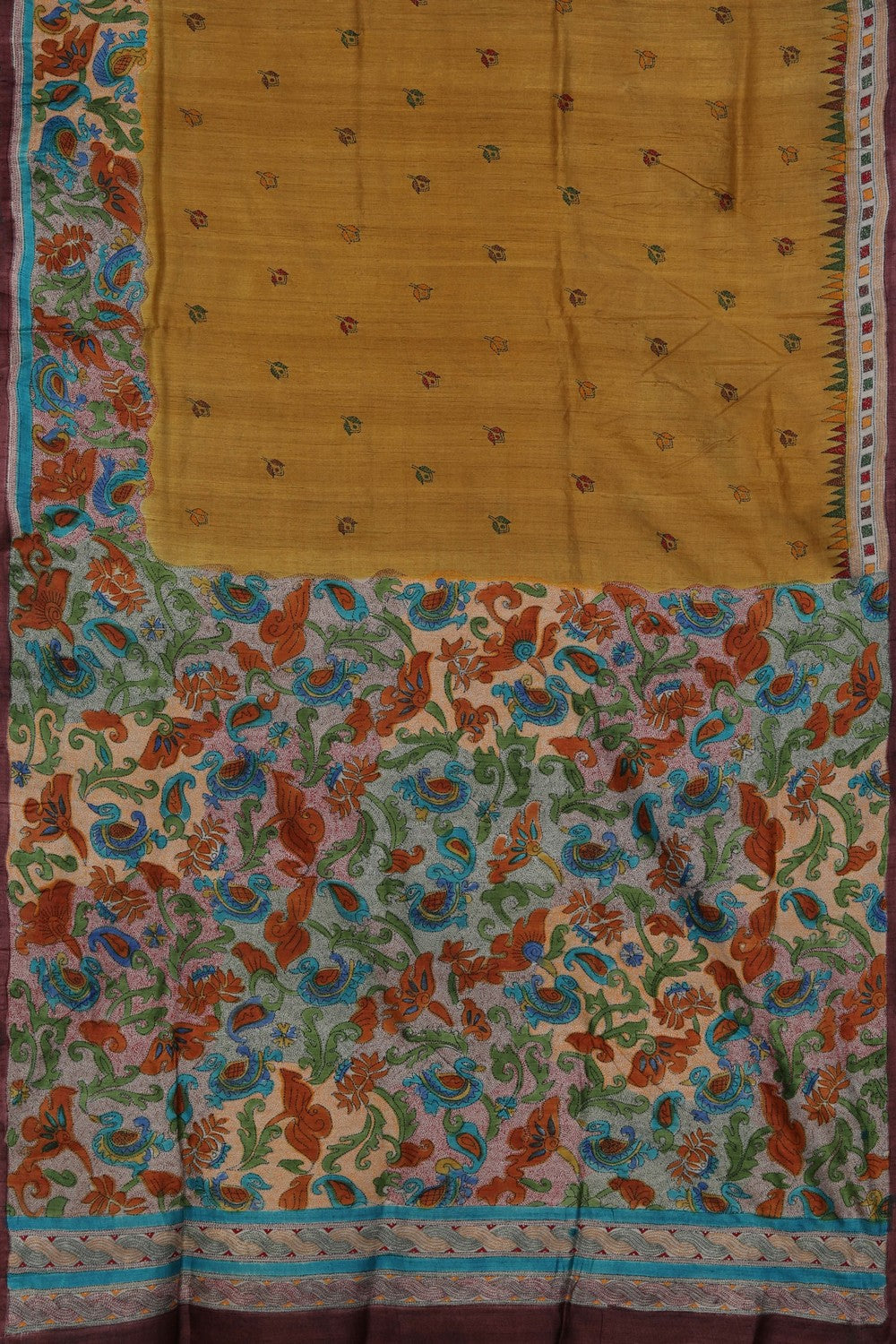 Image of A Tussar Embroidery Saree