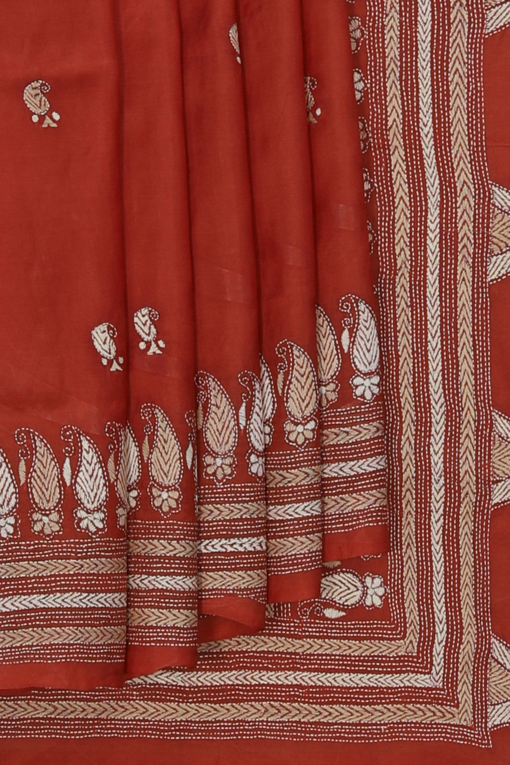 A Tussar Embroidery Saree