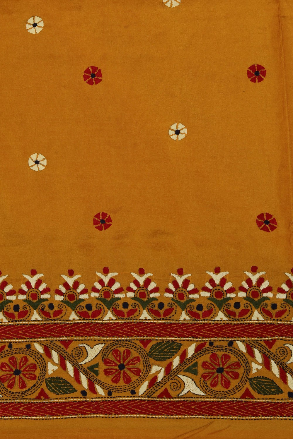 A Tussar Embroidery Saree