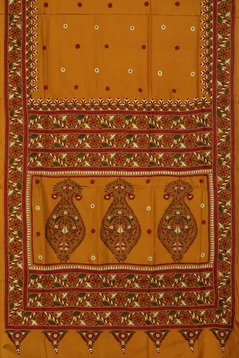 A Tussar Embroidery Saree