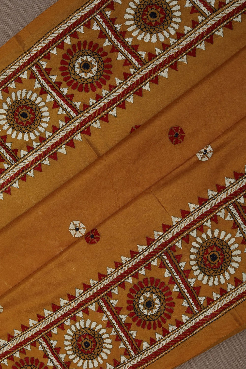 A Tussar Embroidery Saree
