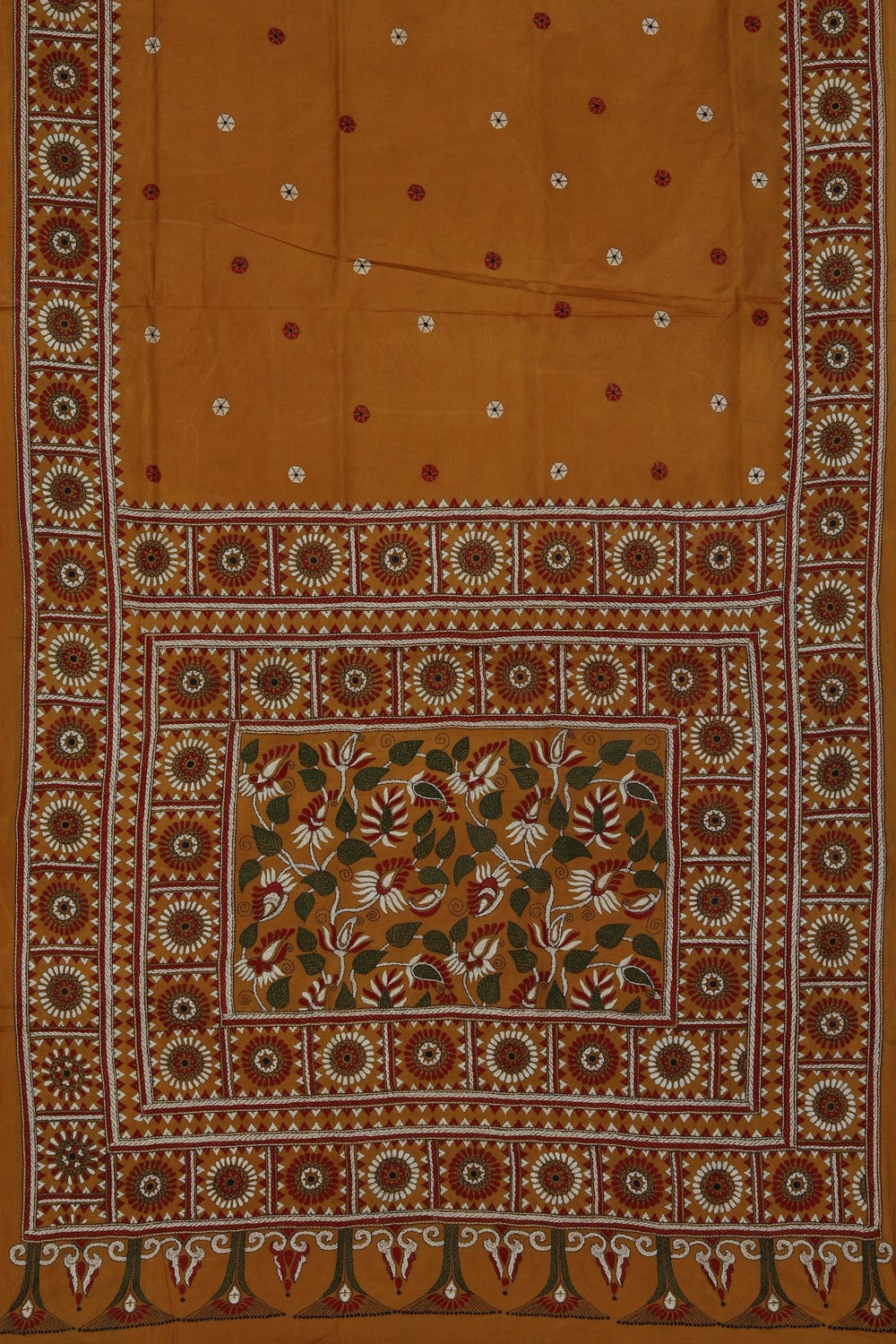 A Tussar Embroidery Saree