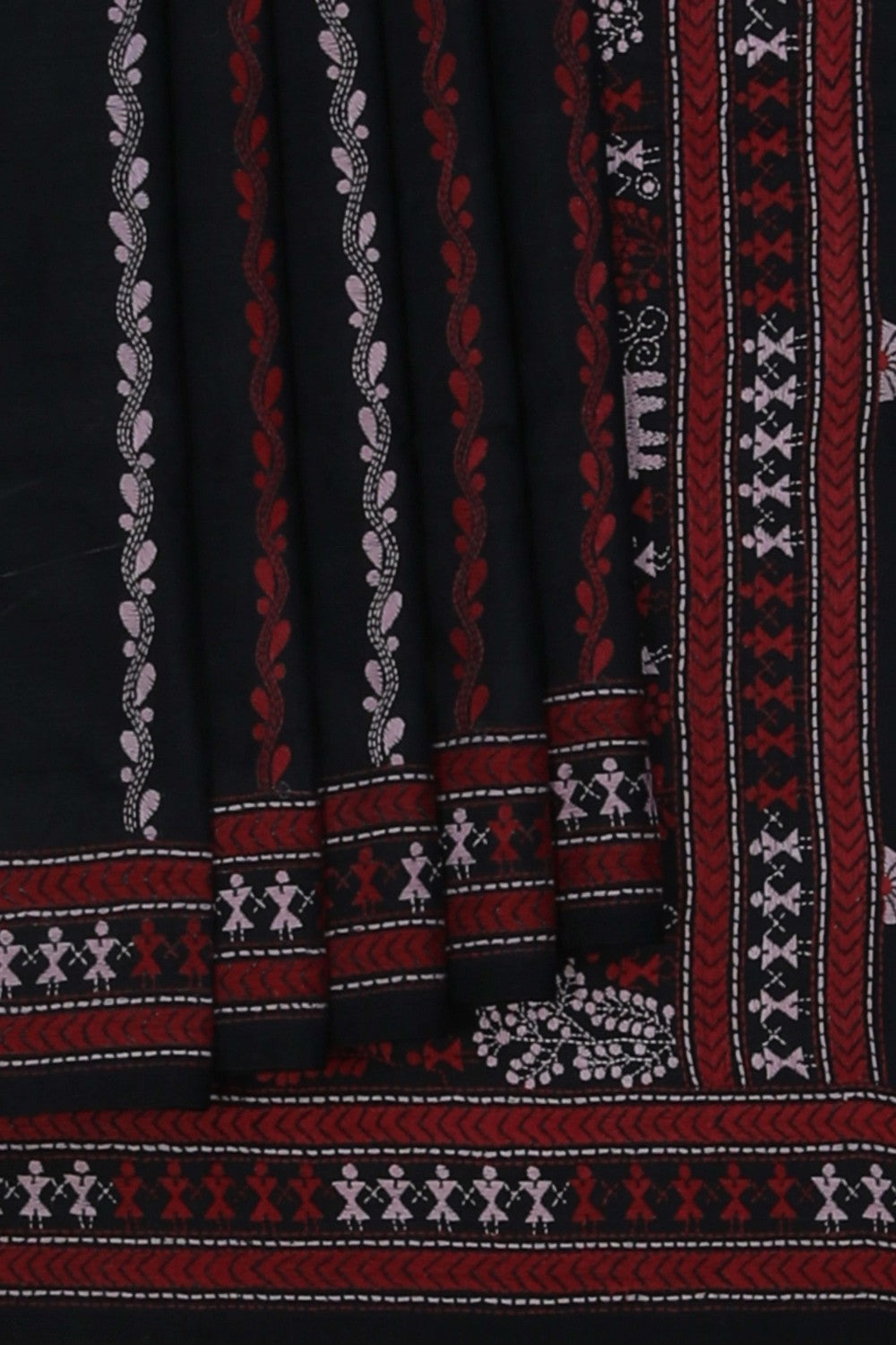 A Tussar Embroidery Saree