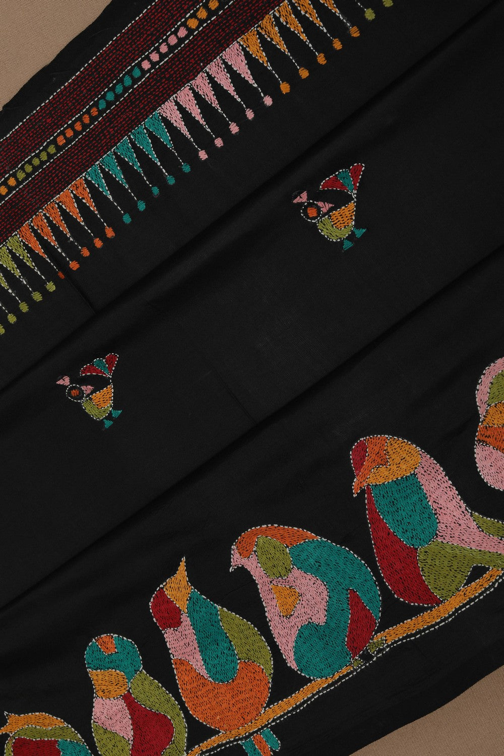 Image of A Tussar Embroidery Saree