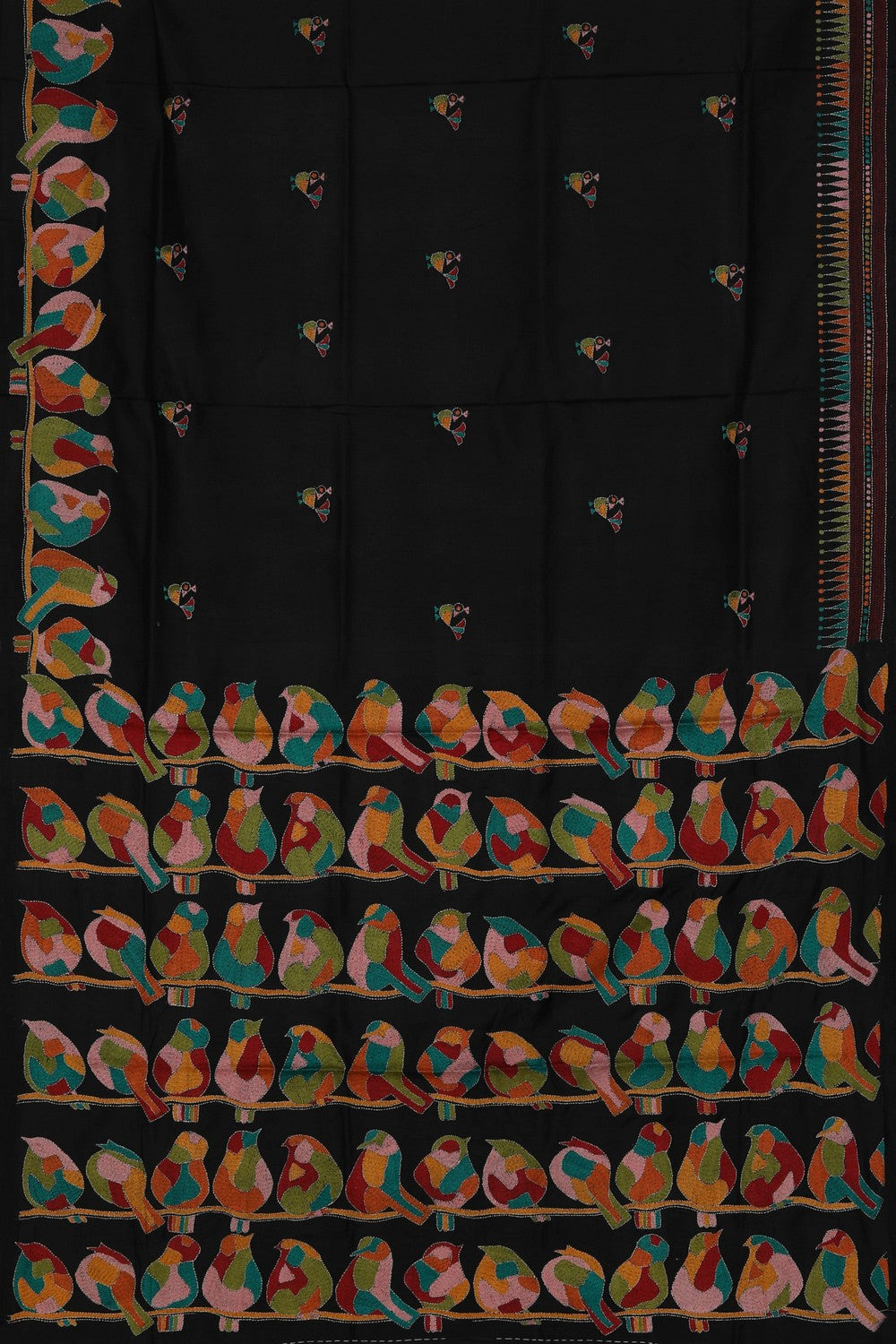 A Tussar Embroidery Saree