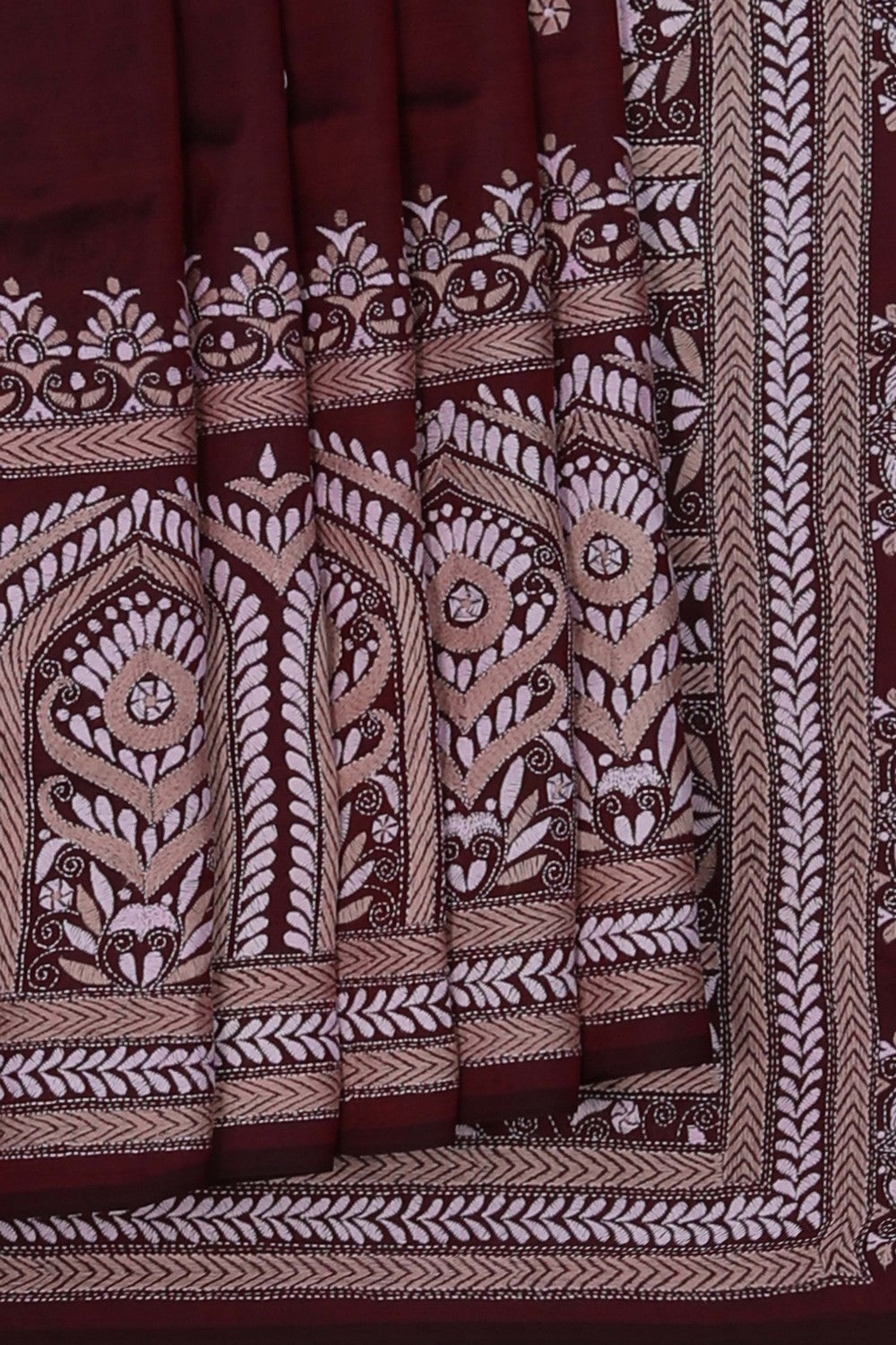 A Tussar Embroidery Saree