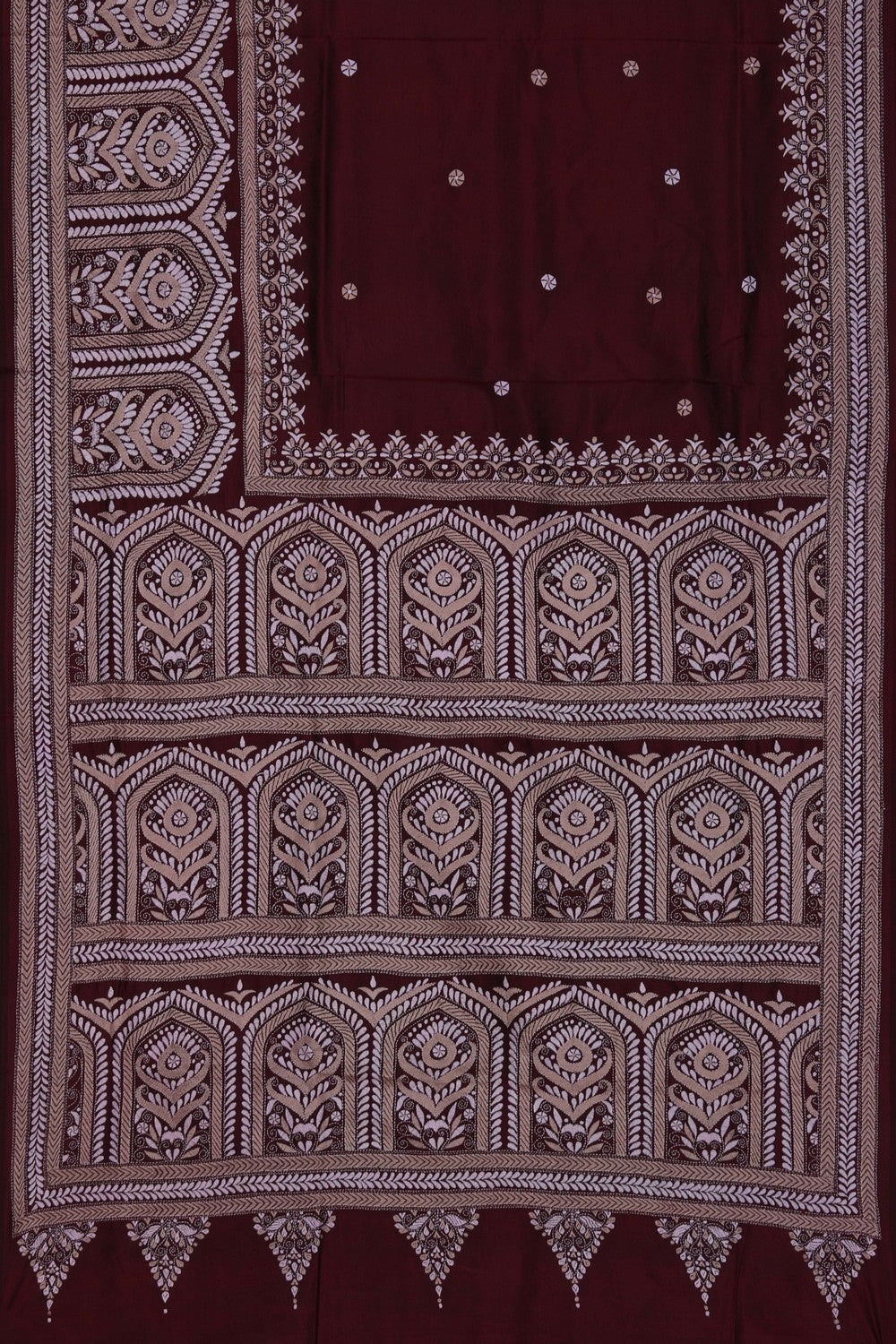 A Tussar Embroidery Saree