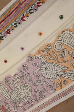 Image of A Tussar Embroidery Saree