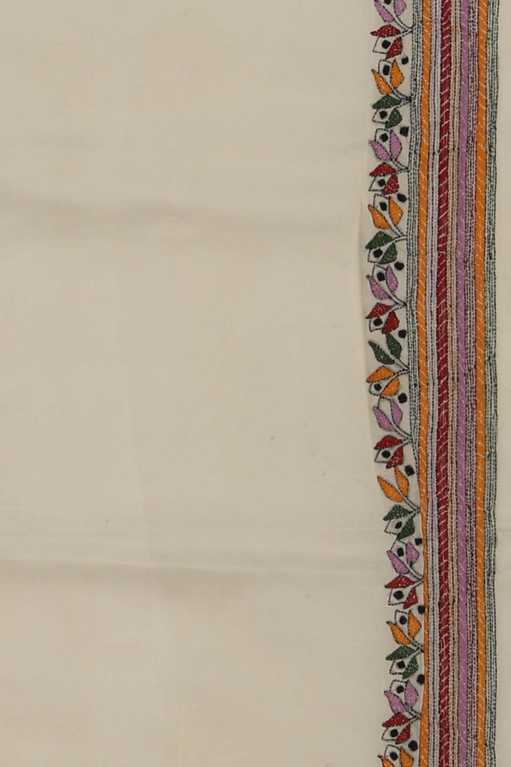 A Tussar Embroidery Saree
