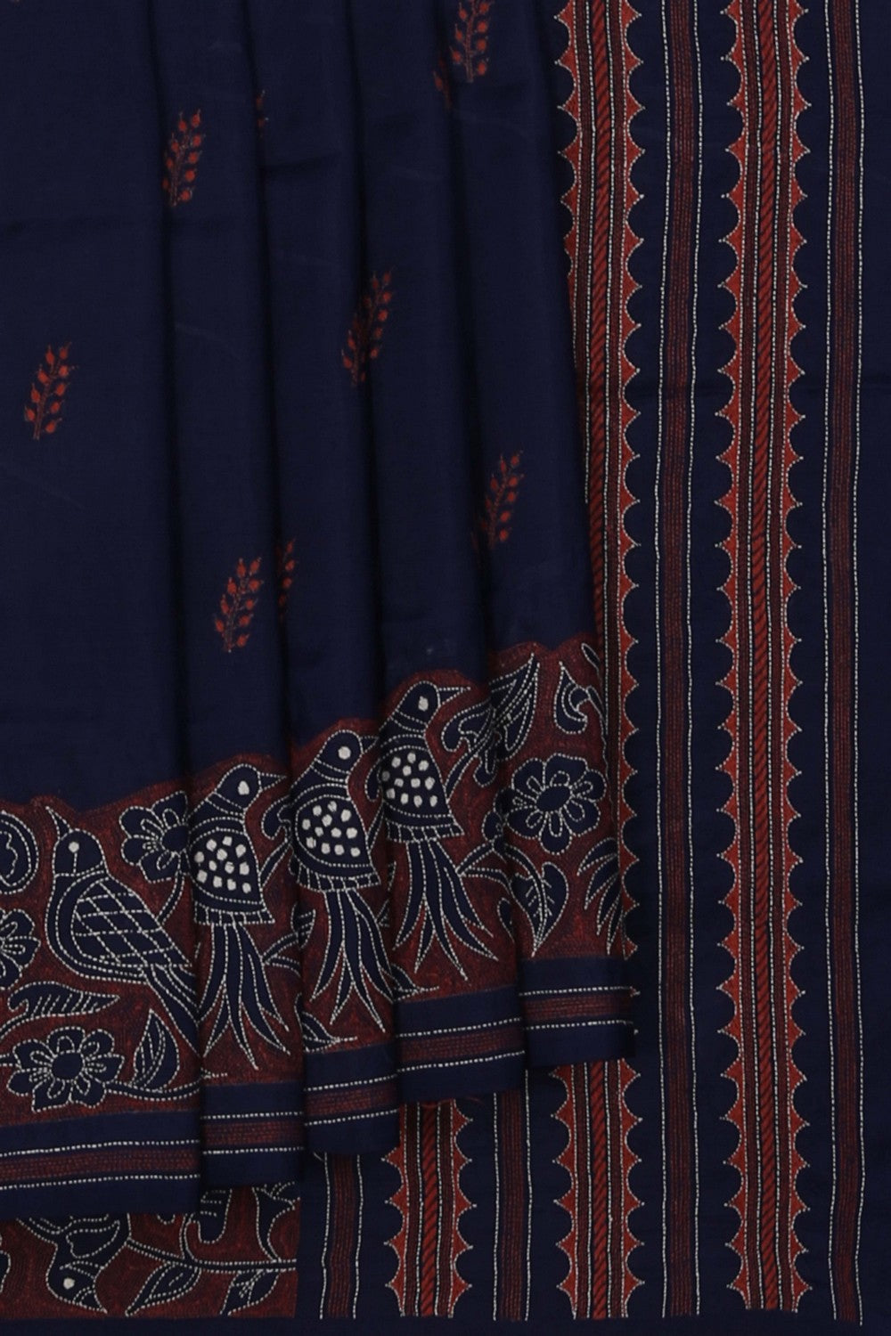 A Tussar Embroidery Saree