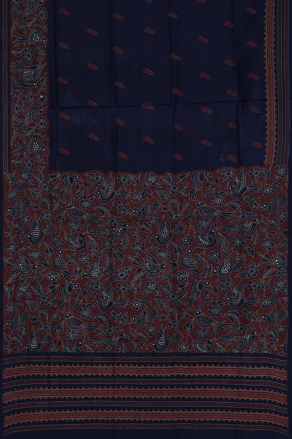A Tussar Embroidery Saree