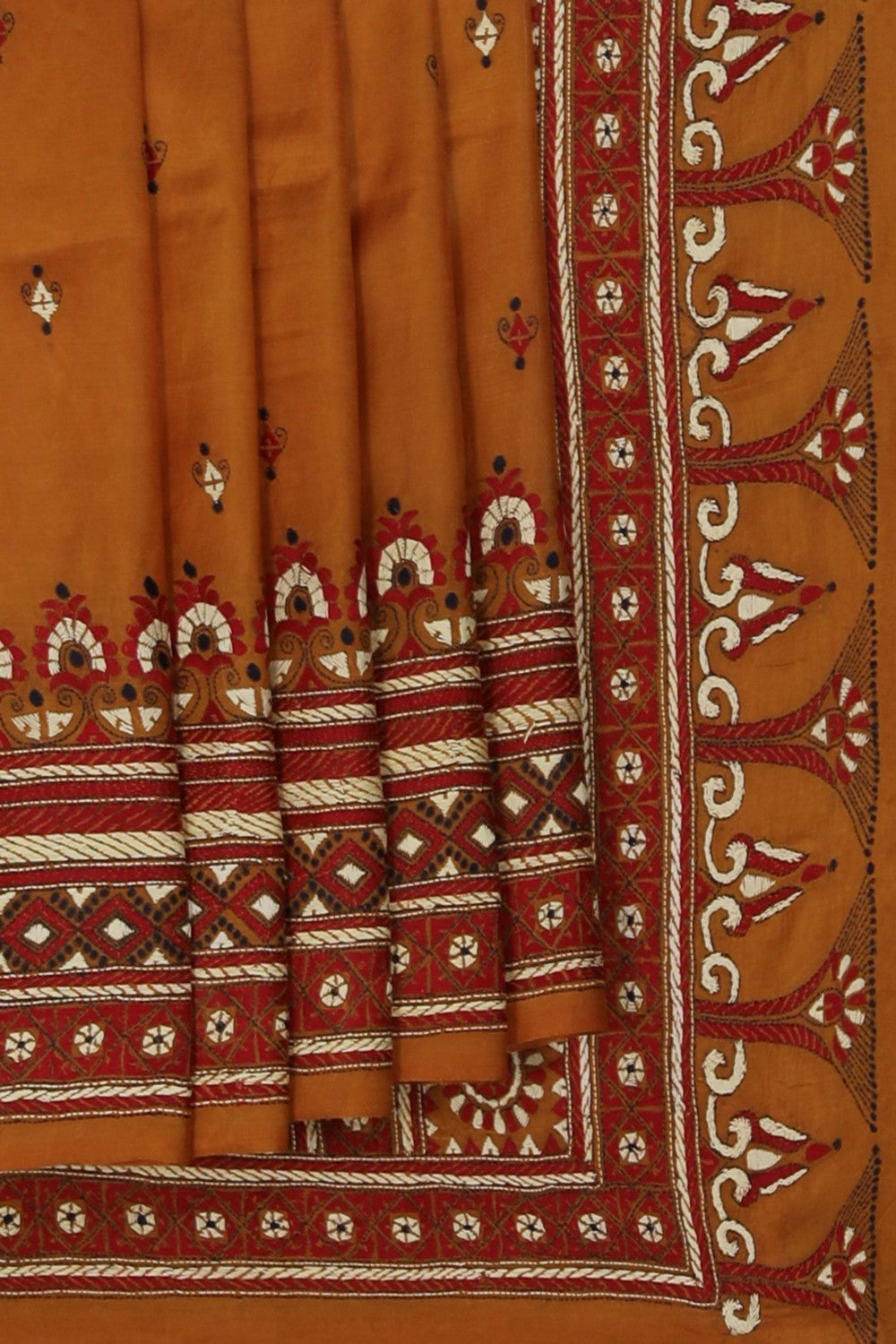 A Tussar Embroidery Saree