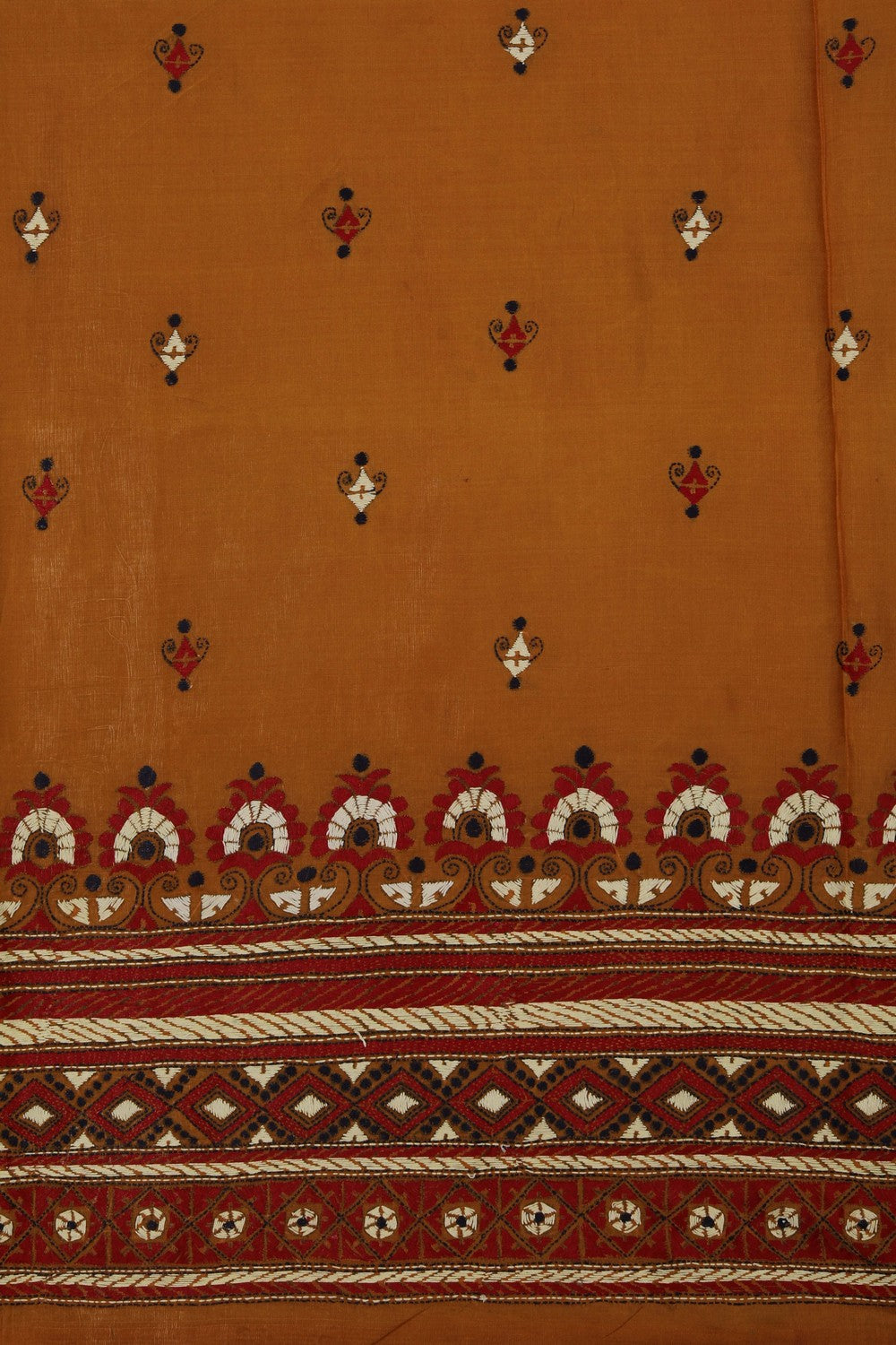 A Tussar Embroidery Saree