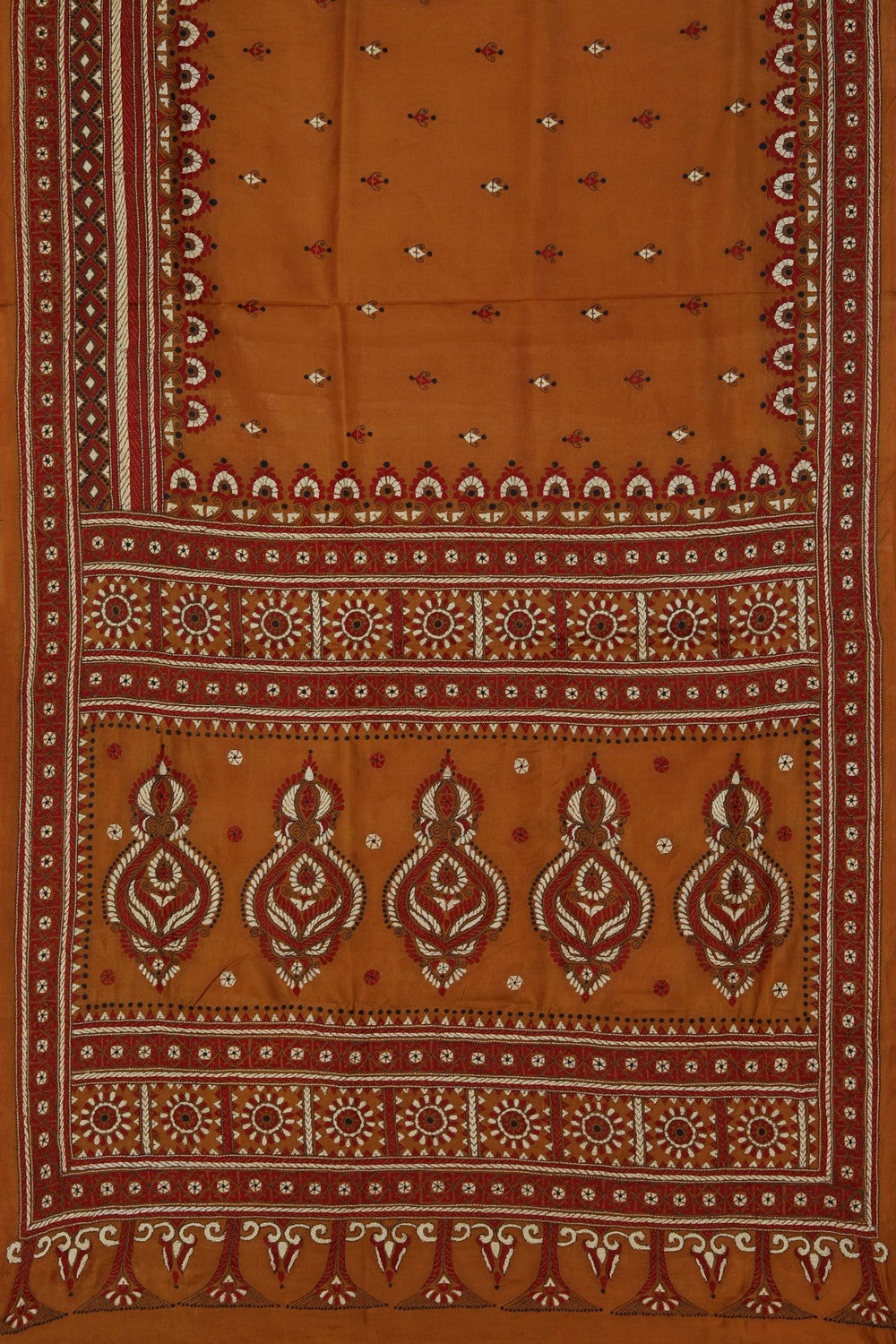 A Tussar Embroidery Saree