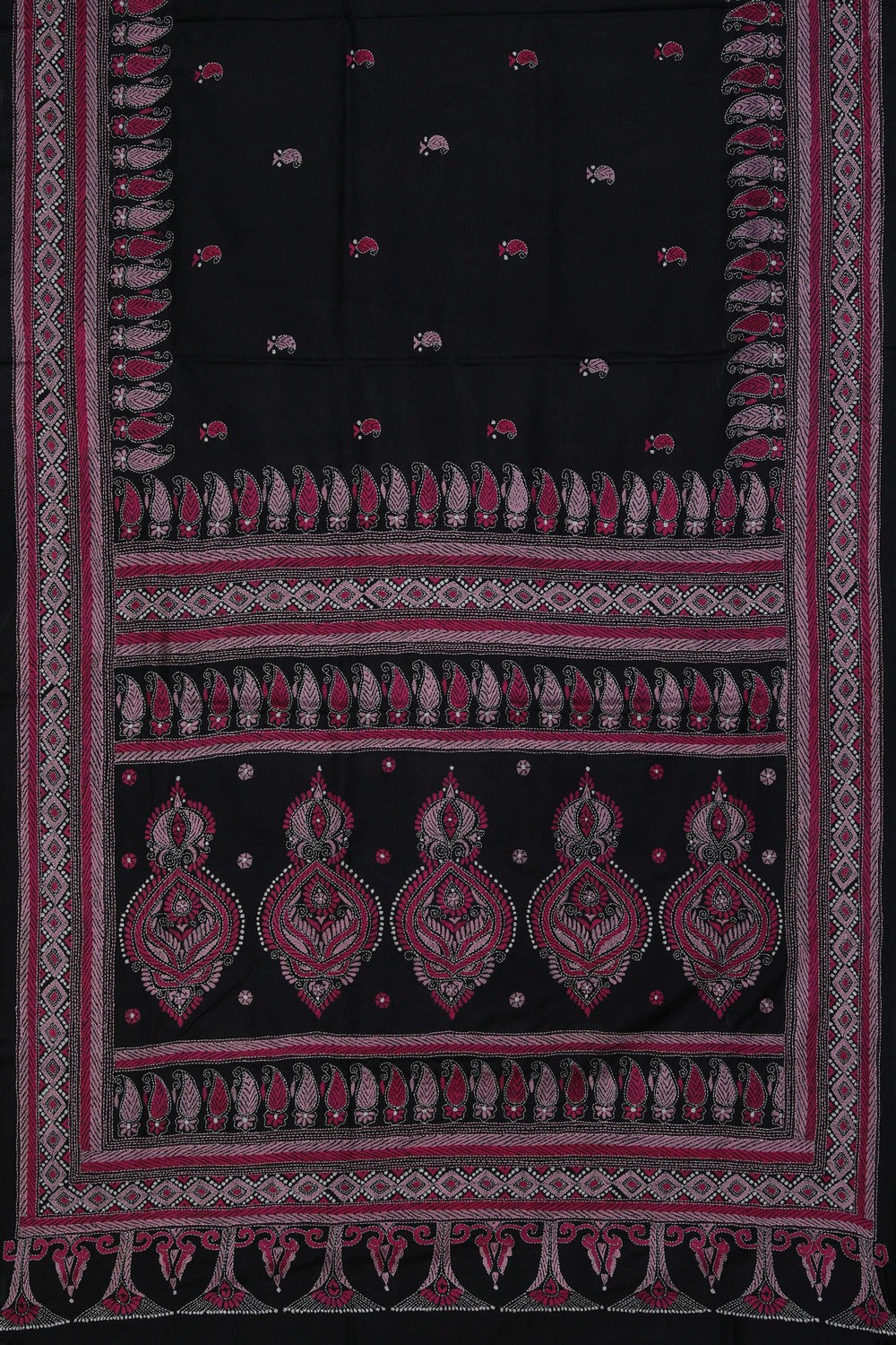 A Tussar Embroidery Saree
