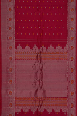 Image of Gadwal Silk Pink Saree