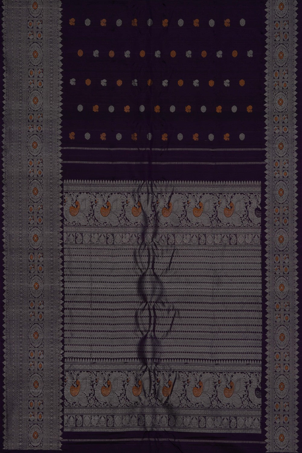 Image of Gadwal Silk Purple Saree