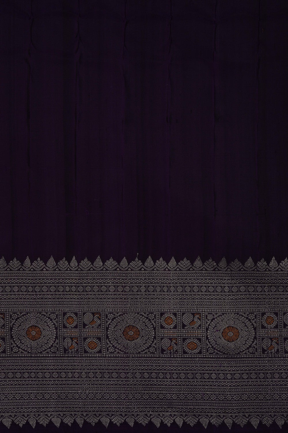 Image of Gadwal Silk Purple Saree