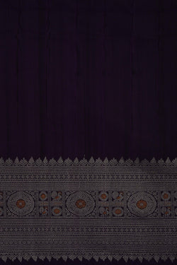 Image of Gadwal Silk Purple Saree