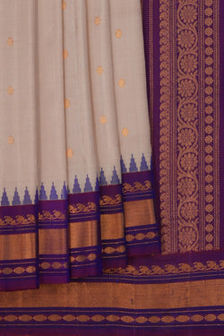 Image of Gadwal Silk Classy Beige Saree