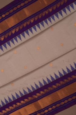 Image of Gadwal Silk Classy Beige Saree