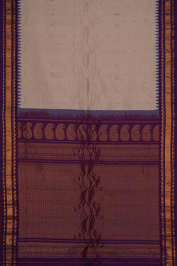 Image of Gadwal Silk Classy Beige Saree