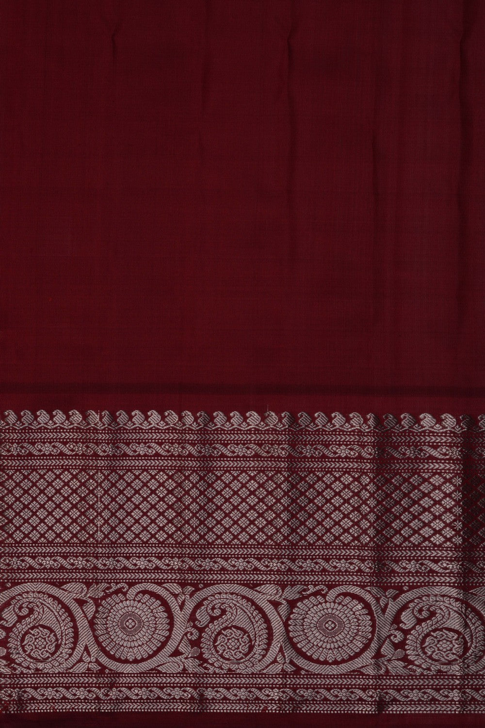 Gadwal Silk Peach Saree