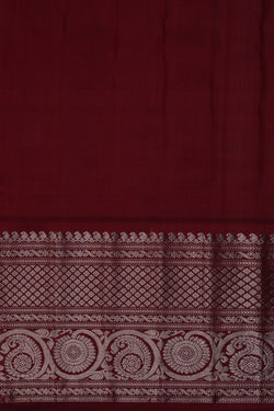 Image of Gadwal Silk Peach Saree