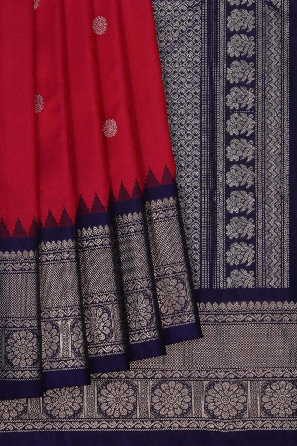 Image of Gadwal Silk Pink Saree