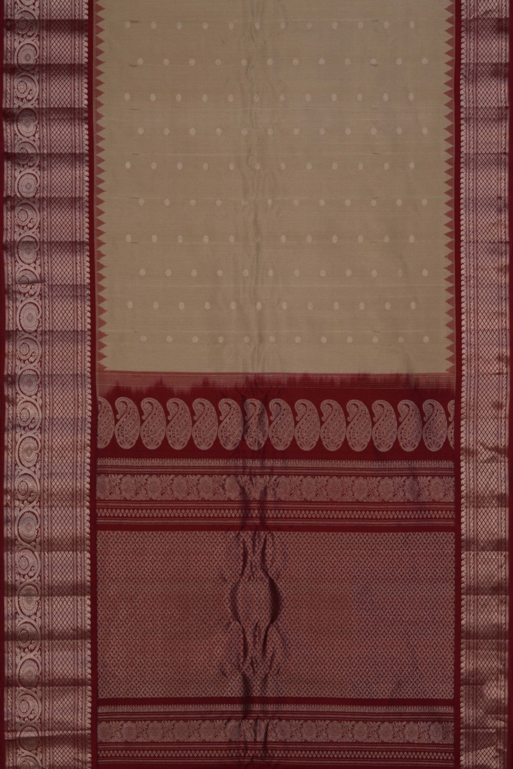 Image of Gadwal Silk Classy Beige Saree