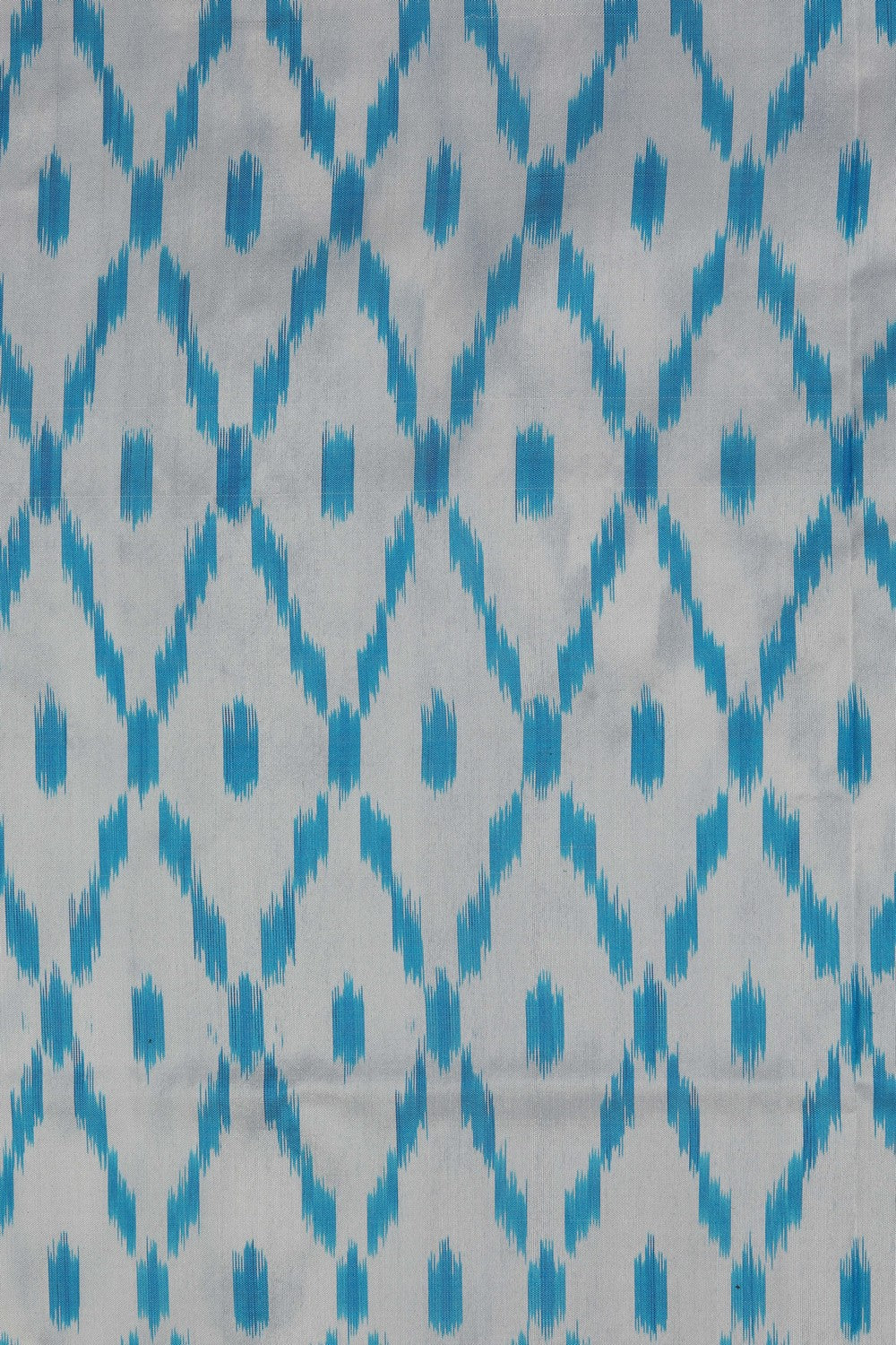 Pochampally Ikat Silk White Saree
