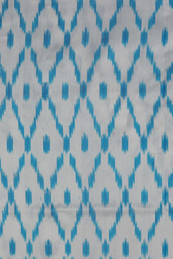Image of Pochampally Ikat Silk White Saree