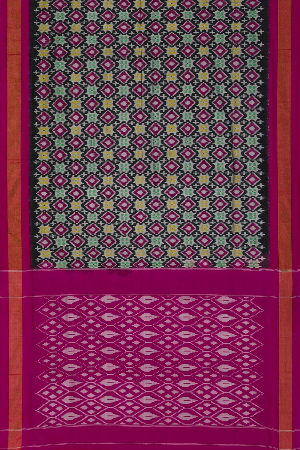Pochampally Ikat Silk Black Saree