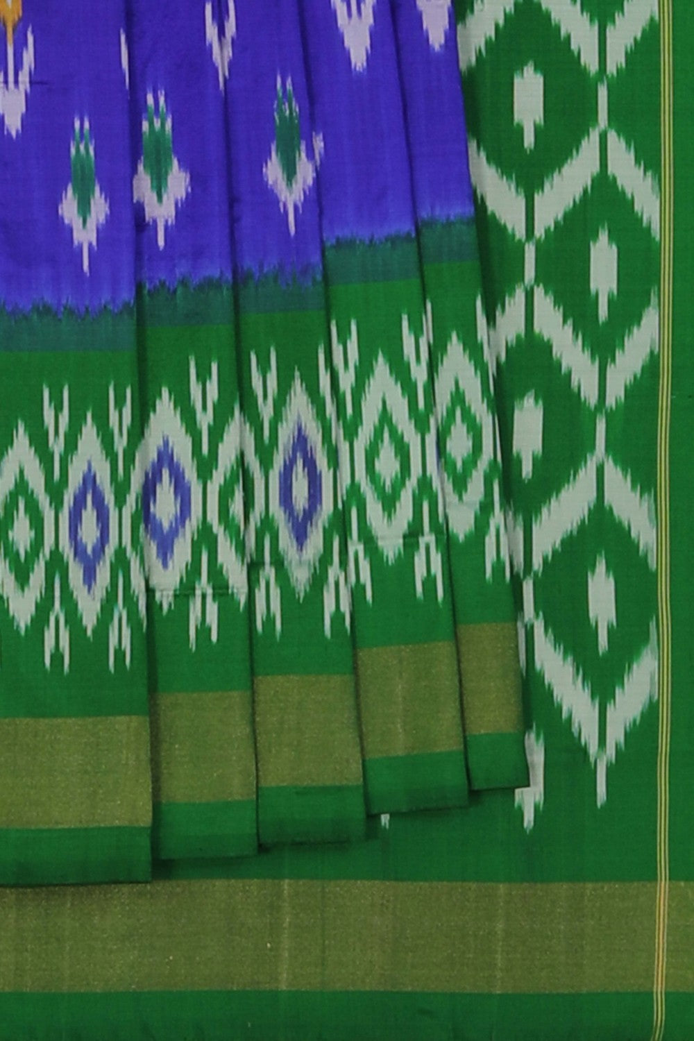 Image of Pochampally Ikat Silk Purple Saree