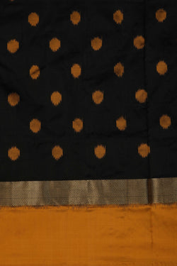 Image of Pochampally Ikat Silk Black Saree