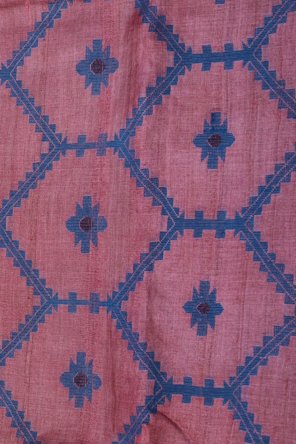 Image of The Dhakai Jamdani Craft Pink Saree