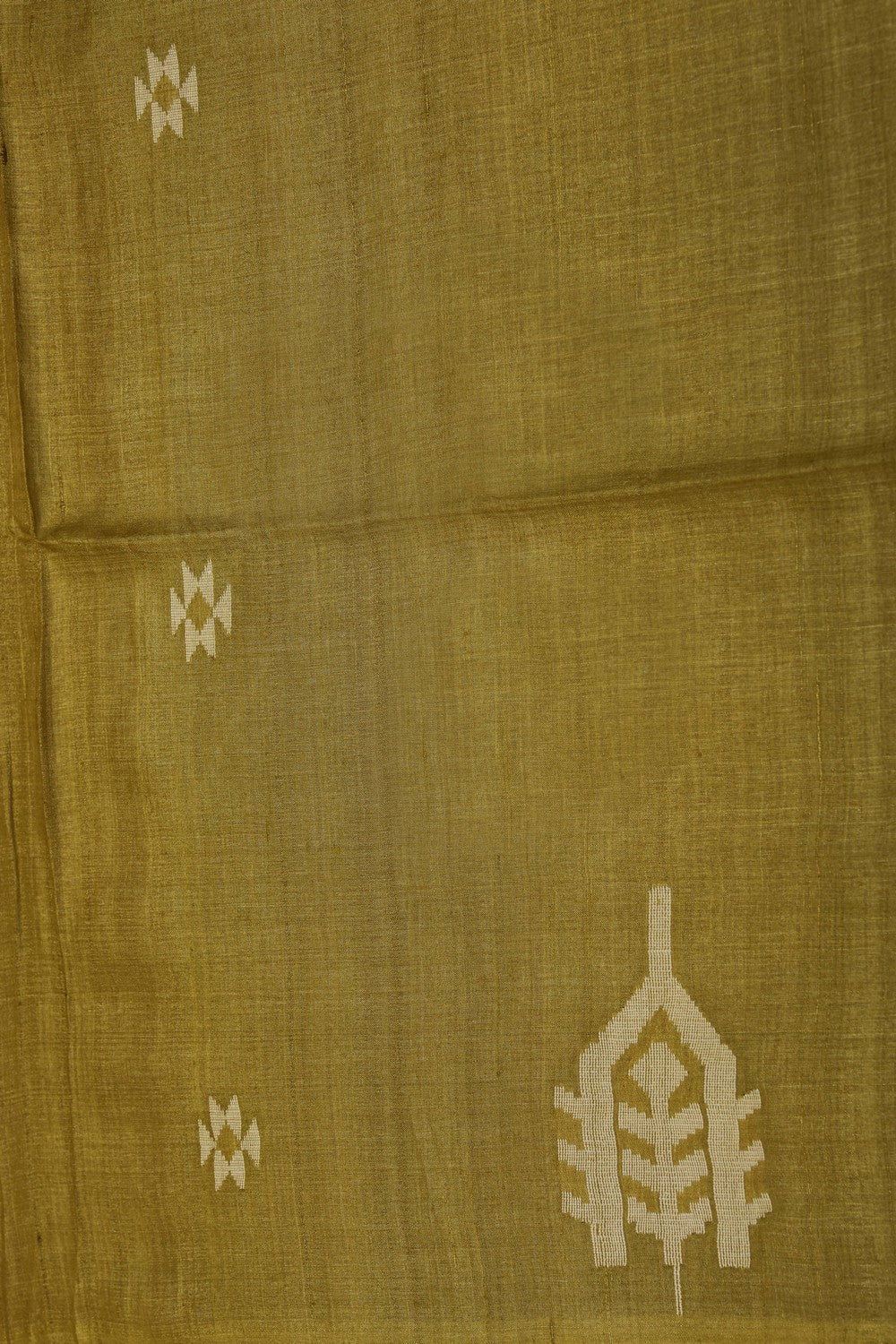 Image of The Dhakai Jamdani Craft Green Saree