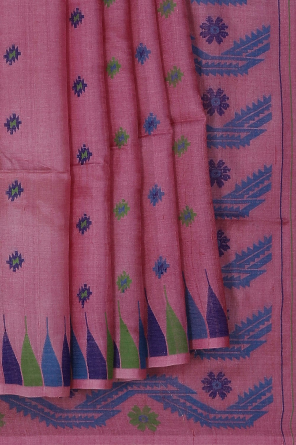 Image of The Dhakai Jamdani Craft Lavender Pink Saree