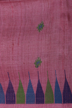 Image of The Dhakai Jamdani Craft Lavender Pink Saree