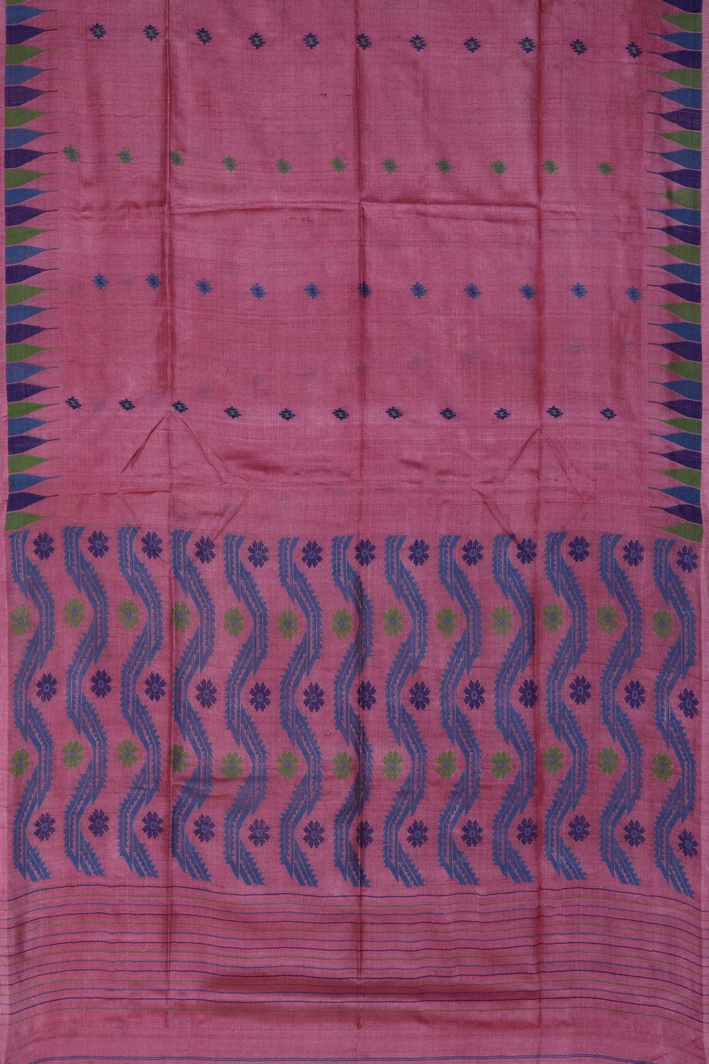 Image of The Dhakai Jamdani Craft Lavender Pink Saree