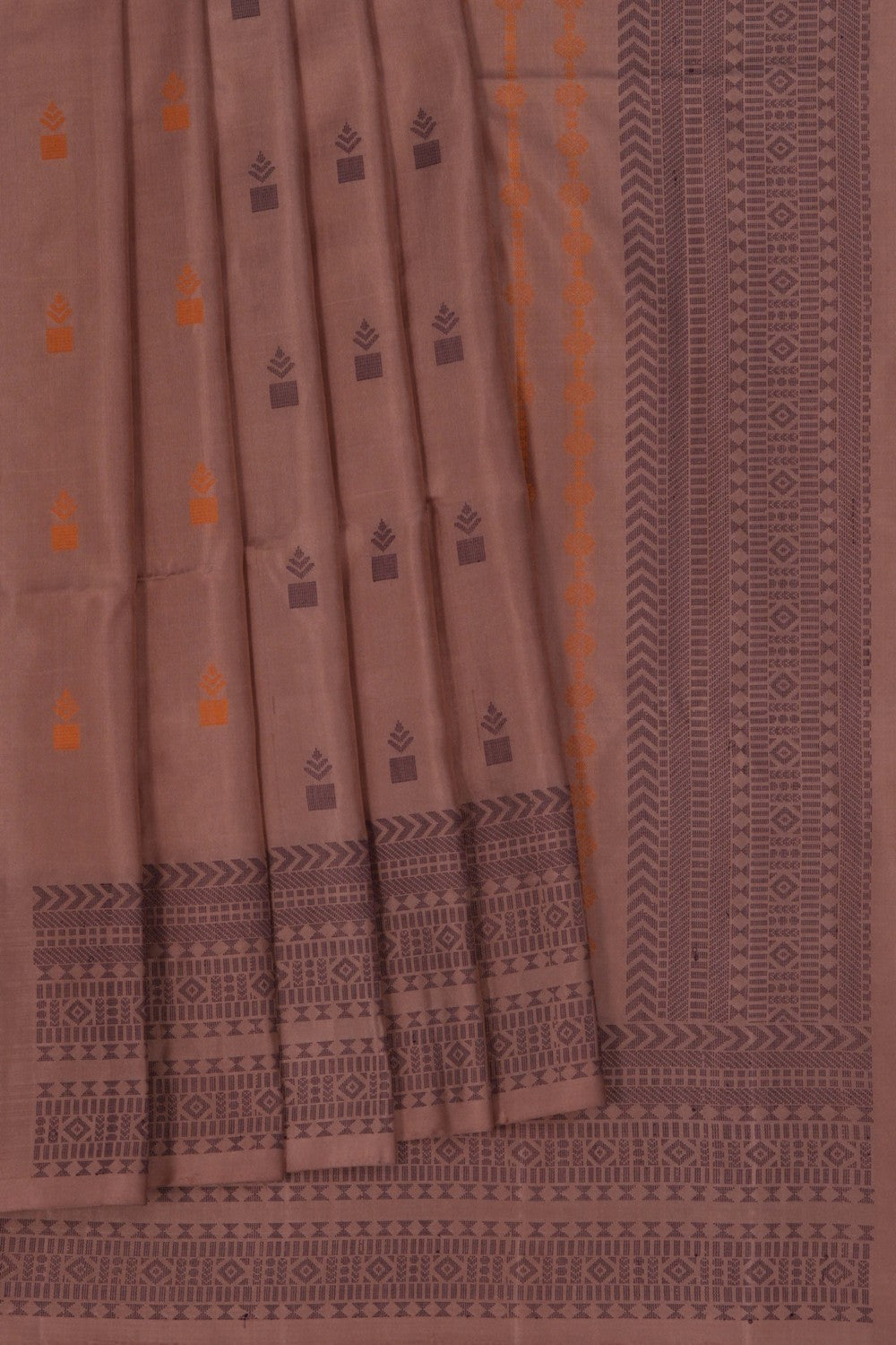 Image of South Silk Brown Saree